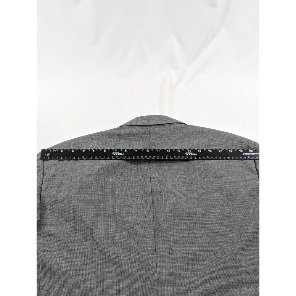 Harold Powell Gray 3 Button Blazer Jacket Sports Coat 46L Crosshatch‎ Summer